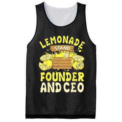 Lemonade Stand Founder And CEO Lemon Juice Citrus Drink Mesh Reversible Basketball Jersey Tank