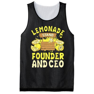 Lemonade Stand Founder And CEO Lemon Juice Citrus Drink Mesh Reversible Basketball Jersey Tank