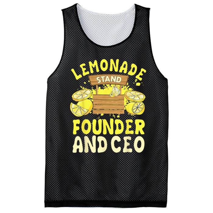 Lemonade Stand Founder And CEO Lemon Juice Citrus Drink Mesh Reversible Basketball Jersey Tank