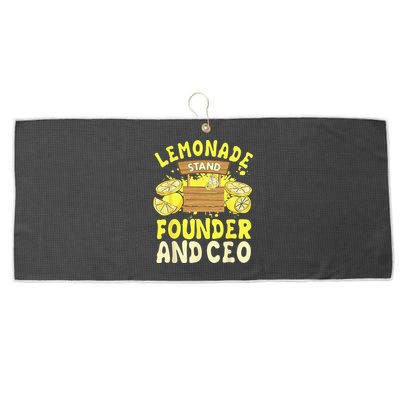 Lemonade Stand Founder And CEO Lemon Juice Citrus Drink Large Microfiber Waffle Golf Towel