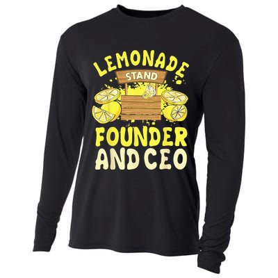 Lemonade Stand Founder And CEO Lemon Juice Citrus Drink Cooling Performance Long Sleeve Crew