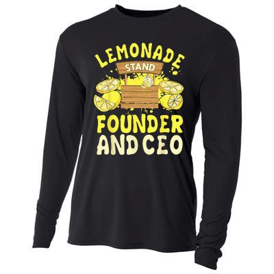 Lemonade Stand Founder And CEO Lemon Juice Citrus Drink Cooling Performance Long Sleeve Crew