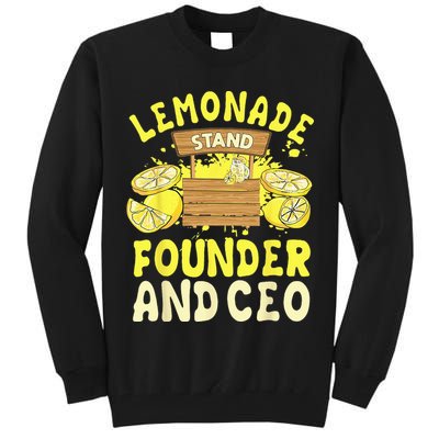 Lemonade Stand Founder And CEO Lemon Juice Citrus Drink Tall Sweatshirt