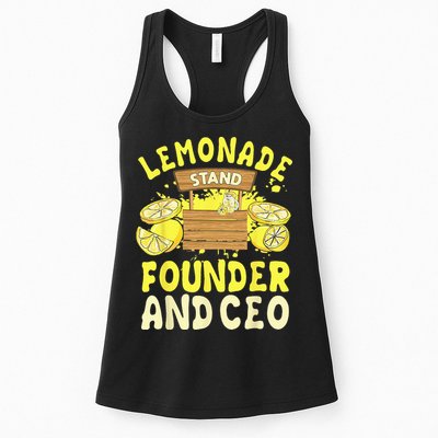 Lemonade Stand Founder And CEO Lemon Juice Citrus Drink Womens Tank Top
