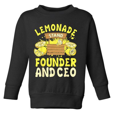 Lemonade Stand Founder And CEO Lemon Juice Citrus Drink Toddler Sweatshirt