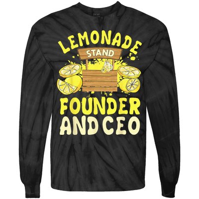 Lemonade Stand Founder And CEO Lemon Juice Citrus Drink Tie-Dye Long Sleeve Shirt