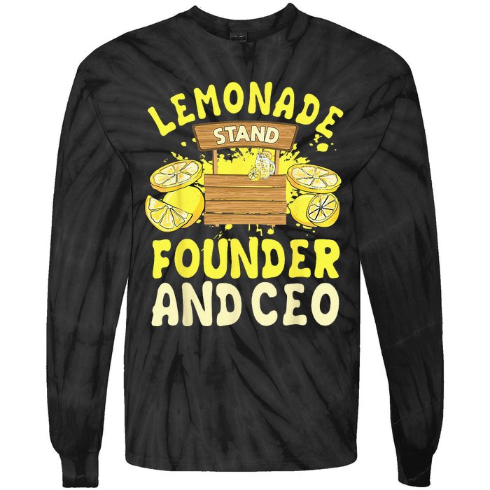 Lemonade Stand Founder And CEO Lemon Juice Citrus Drink Tie-Dye Long Sleeve Shirt