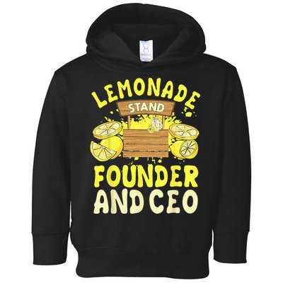 Lemonade Stand Founder And CEO Lemon Juice Citrus Drink Toddler Hoodie