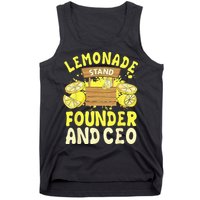 Lemonade Stand Founder And CEO Lemon Juice Citrus Drink Tank Top