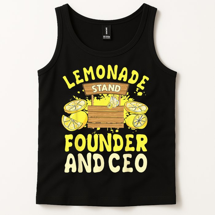 Lemonade Stand Founder And CEO Lemon Juice Citrus Drink Tank Top