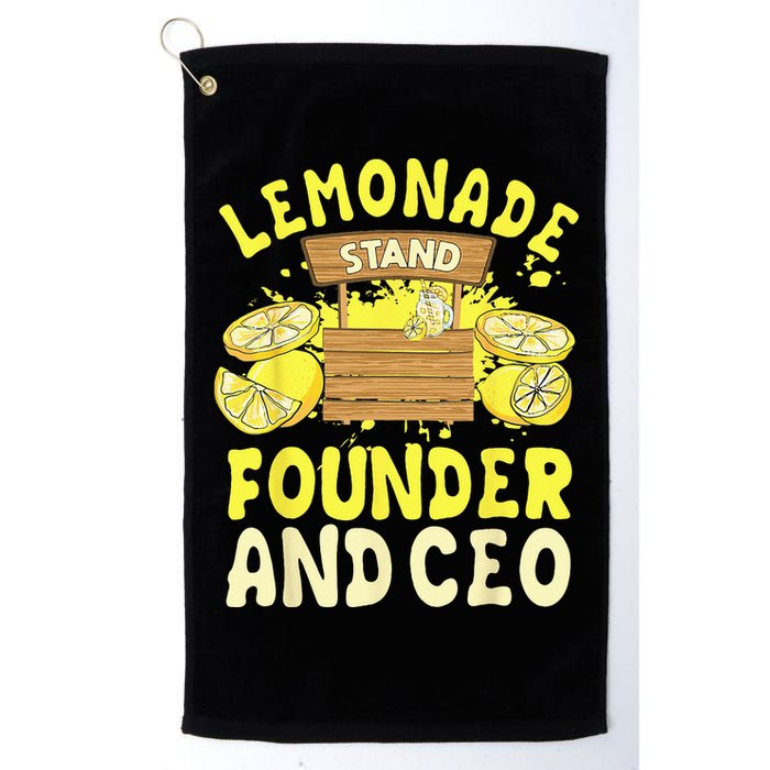 Lemonade Stand Founder And CEO Lemon Juice Citrus Drink Golf Towel