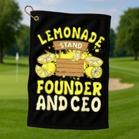 Lemonade Stand Founder And CEO Lemon Juice Citrus Drink Golf Towel