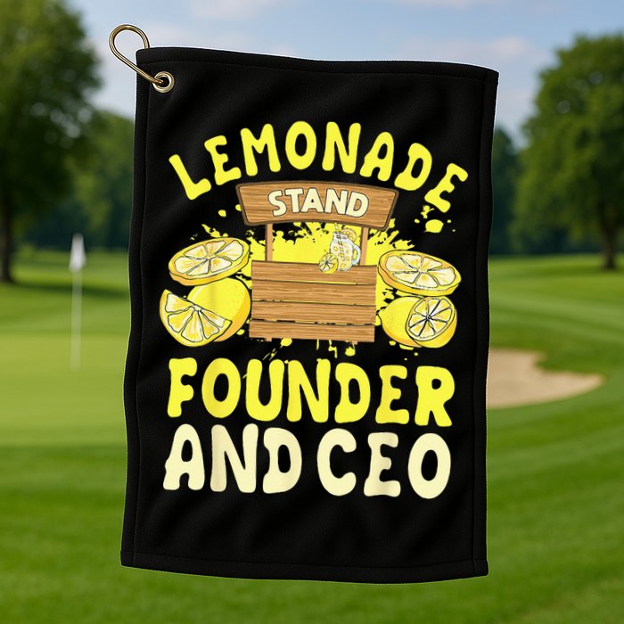 Lemonade Stand Founder And CEO Lemon Juice Citrus Drink Golf Towel