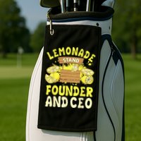 Lemonade Stand Founder And CEO Lemon Juice Citrus Drink Golf Towel