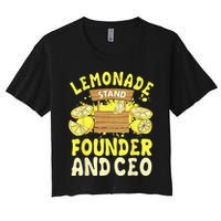 Lemonade Stand Founder And CEO Lemon Juice Citrus Drink Crop Top