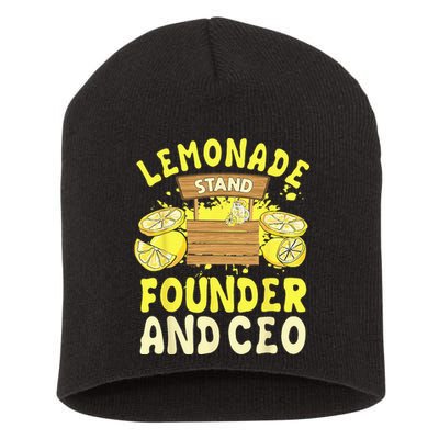 Lemonade Stand Founder And CEO Lemon Juice Citrus Drink Short Acrylic Beanie