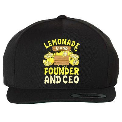 Lemonade Stand Founder And CEO Lemon Juice Citrus Drink Wool Snapback Cap