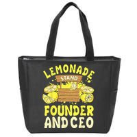 Lemonade Stand Founder And CEO Lemon Juice Citrus Drink Zip Tote Bag