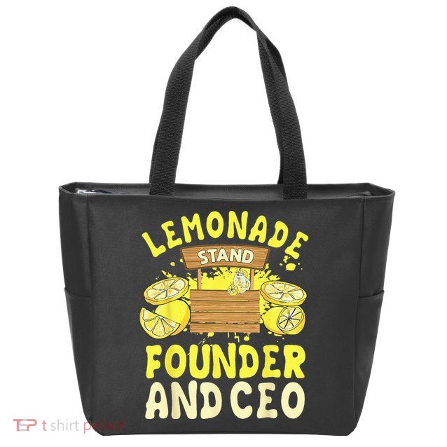 Lemonade Stand Founder And CEO Lemon Juice Citrus Drink Zip Tote Bag