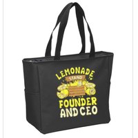 Lemonade Stand Founder And CEO Lemon Juice Citrus Drink Zip Tote Bag