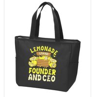 Lemonade Stand Founder And CEO Lemon Juice Citrus Drink Zip Tote Bag