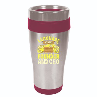 Lemonade Stand Founder And CEO Lemon Juice Citrus Drink 16oz Travel Tumbler