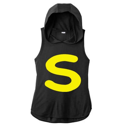 Letter S Funny Matching Halloween Costume Ladies PosiCharge Tri-Blend Wicking Draft Hoodie Tank