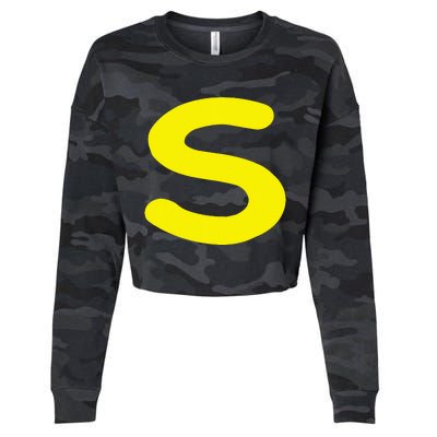 Letter S Funny Matching Halloween Costume Cropped Pullover Crew