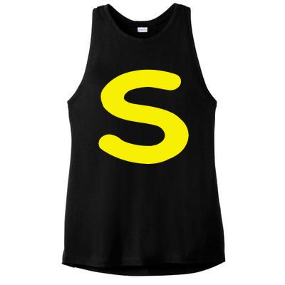 Letter S Funny Matching Halloween Costume Ladies PosiCharge Tri-Blend Wicking Tank