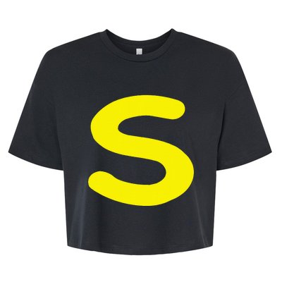 Letter S Funny Matching Halloween Costume Bella+Canvas Jersey Crop Tee