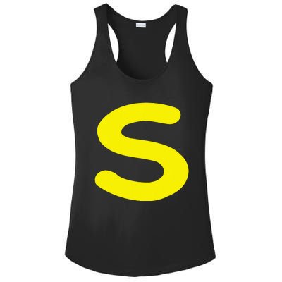 Letter S Funny Matching Halloween Costume Ladies PosiCharge Competitor Racerback Tank