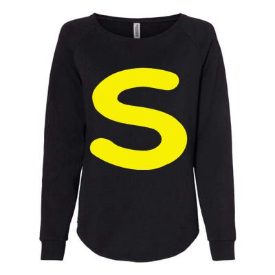 Letter S Funny Matching Halloween Costume Womens California Wash Sweatshirt