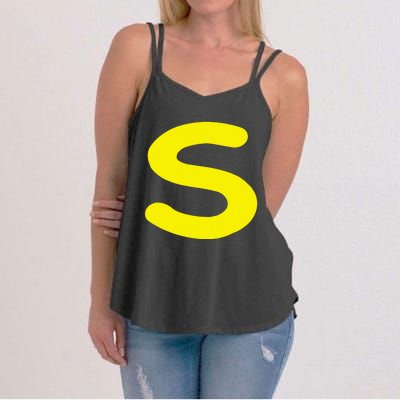 Letter S Funny Matching Halloween Costume Women's Strappy Tank