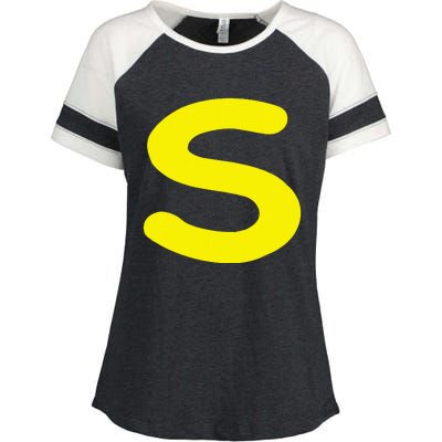 Letter S Funny Matching Halloween Costume Enza Ladies Jersey Colorblock Tee