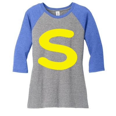 Letter S Funny Matching Halloween Costume Women's Tri-Blend 3/4-Sleeve Raglan Shirt