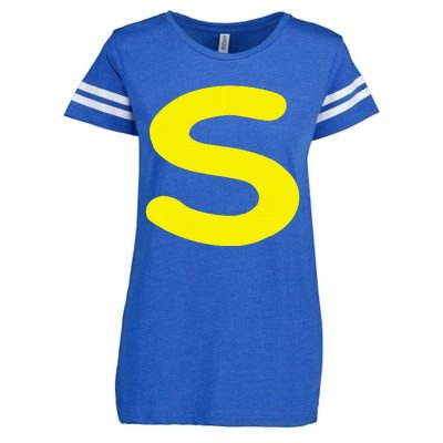 Letter S Funny Matching Halloween Costume Enza Ladies Jersey Football T-Shirt