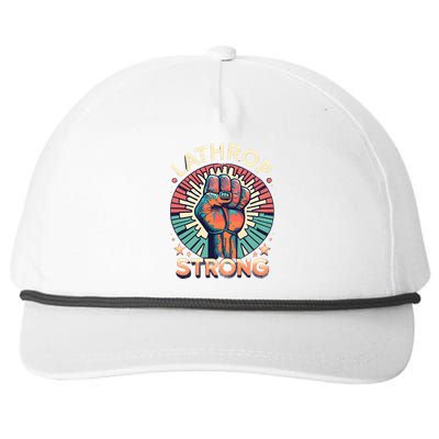 Lathrop Strong Fist Of Power Snapback Five-Panel Rope Hat