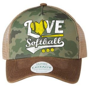 Love Softball For Teen And Cute Softball Lovers Gift Legacy Tie Dye Trucker Hat