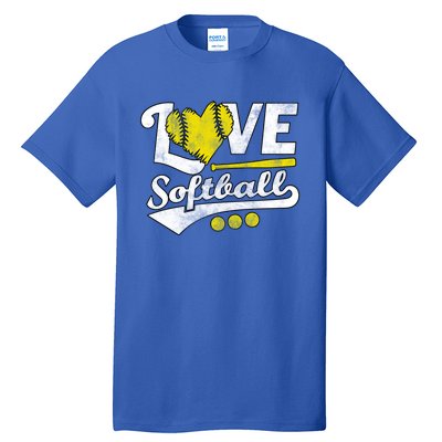 Love Softball For Teen And Cute Softball Lovers Gift Tall T-Shirt