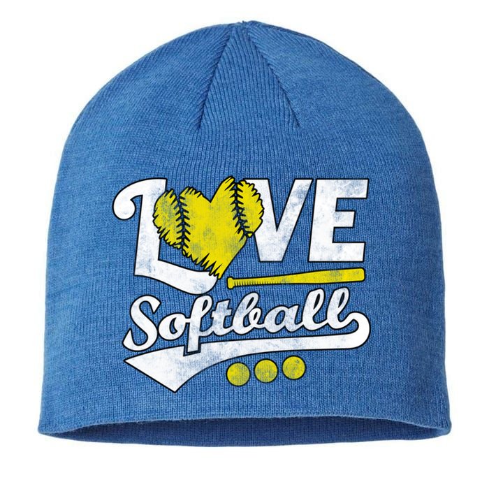 Love Softball For Teen And Cute Softball Lovers Gift Sustainable Beanie