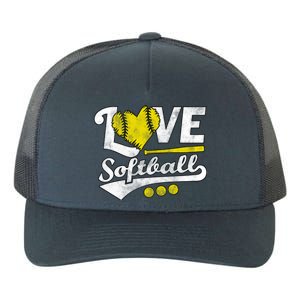 Love Softball For Teen And Cute Softball Lovers Gift Yupoong Adult 5-Panel Trucker Hat