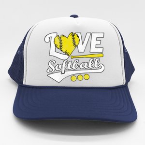 Love Softball For Teen And Cute Softball Lovers Gift Trucker Hat