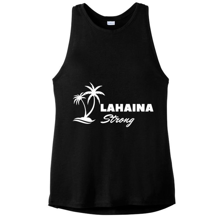 Lahaina Strong Funny Hawaii Strong Ladies PosiCharge Tri-Blend Wicking Tank
