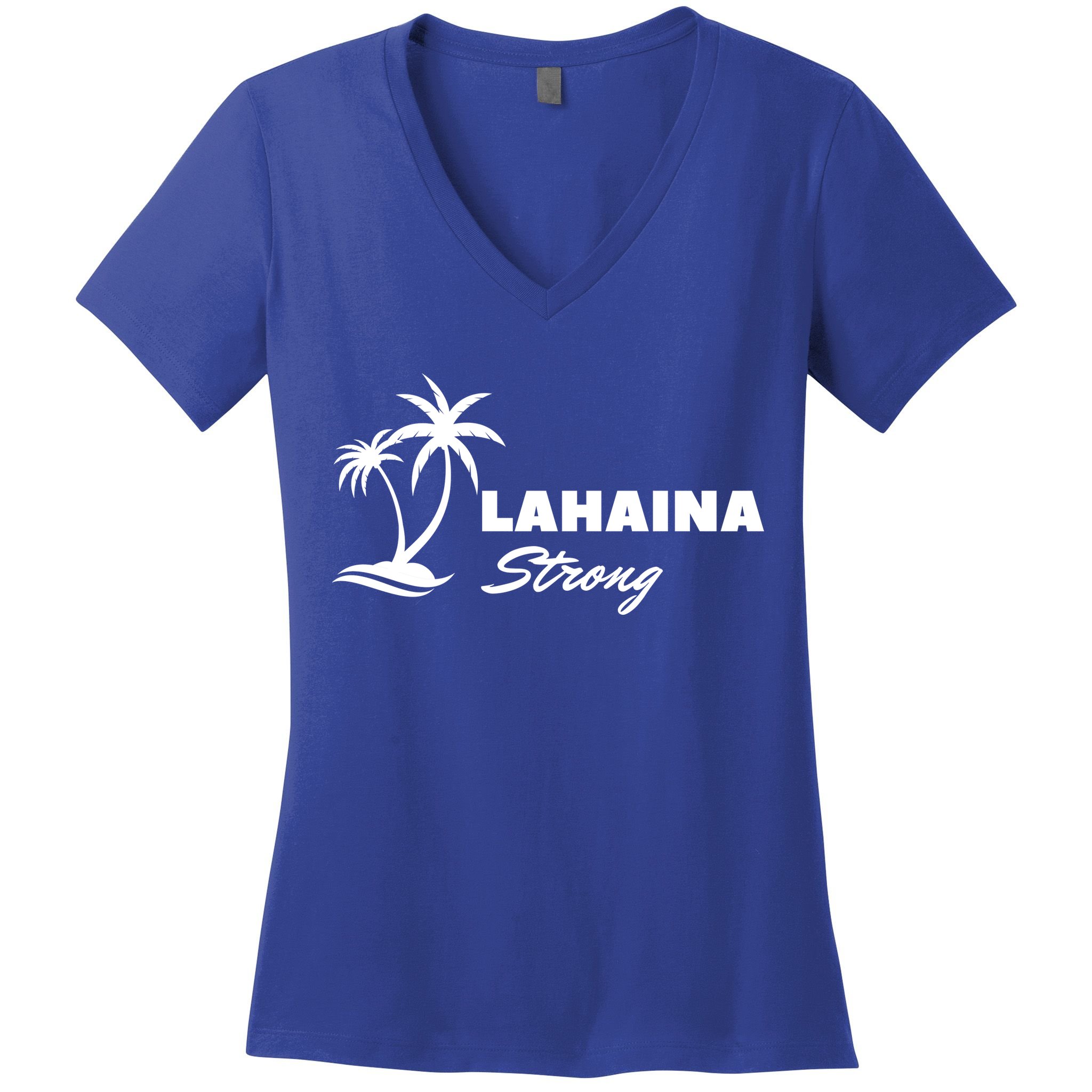 Lahaina Strong Funny Hawaii Strong Women's V-Neck T-Shirt