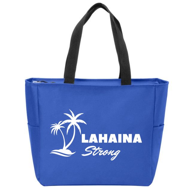 Lahaina Strong Funny Hawaii Strong Zip Tote Bag