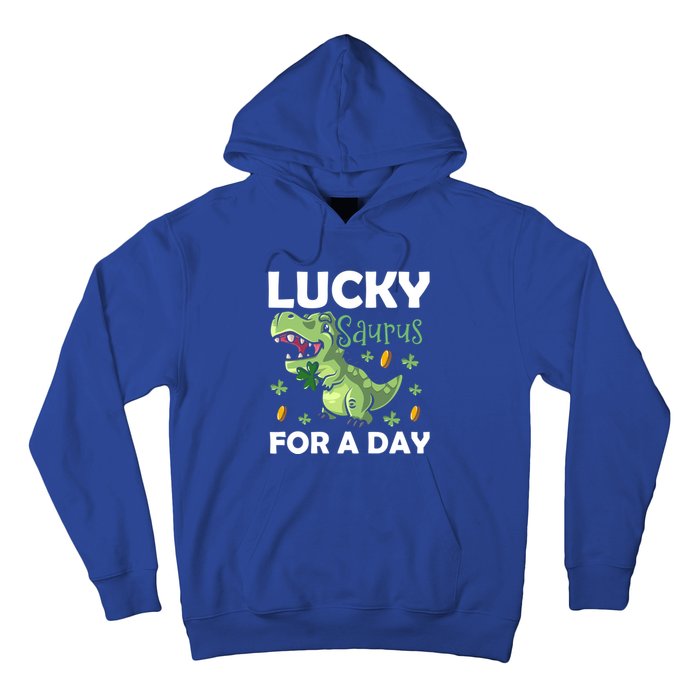 Lucky Saurus For A Day Dinosaur St Patrick's Day Vibes Gift Hoodie