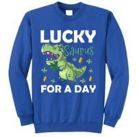 Lucky Saurus For A Day Dinosaur St Patrick's Day Vibes Gift Sweatshirt