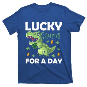 Lucky Saurus For A Day Dinosaur St Patrick's Day Vibes Gift T-Shirt