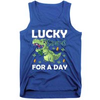 Lucky Saurus For A Day Dinosaur St Patrick's Day Vibes Gift Tank Top