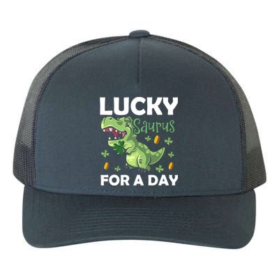 Lucky Saurus For A Day Dinosaur St Patrick's Day Vibes Gift Yupoong Adult 5-Panel Trucker Hat